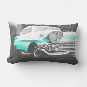 1958 chevy impala bright blue lumbar cushion