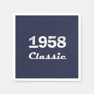 1958 Classic 60th Birthday Party Celebration Napkin
