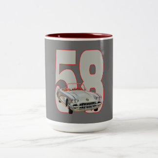 1958 Corvette Two-Tone Coffee Mug