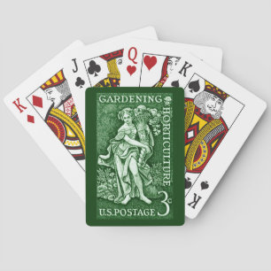 1958 Gardening + Horticulture Stamp Playing Cards