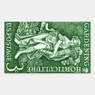 1958 Gardening + Horticulture Stamp Rectangular Sticker