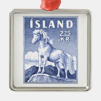1958 Icelandic Horse Postage Stamp Metal Ornament