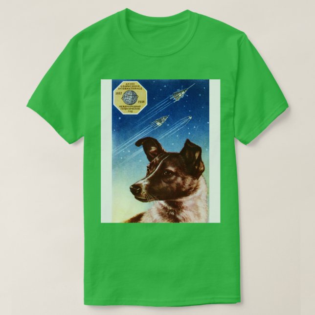 1958 Laika First Dog in Space T-Shirt (Design Front)