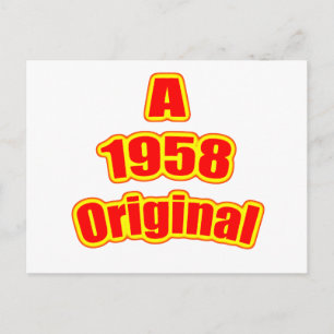 1958 Original Red Postcard
