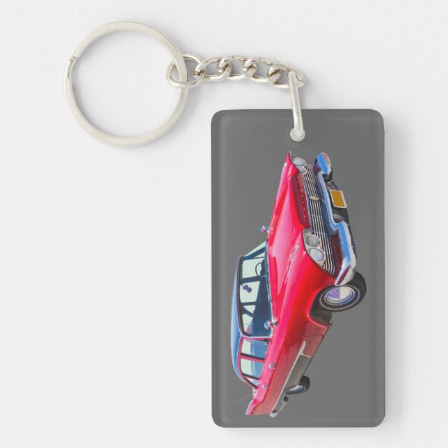 1958 Plymouth Savoy Classic Antique Car Key Ring (Front)