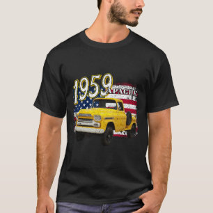 1959 59 Apache Truck 4th Of July American  T-Shirt