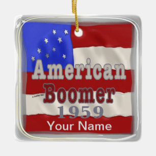 1959 Baby Boomer Birthday custom ornaments