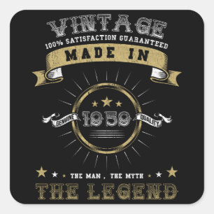 1959 Born Birthday Vintage Square Sticker