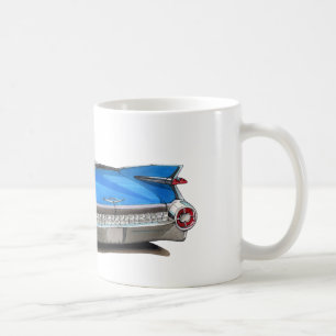 1959 Cadillac Blue Car Coffee Mug