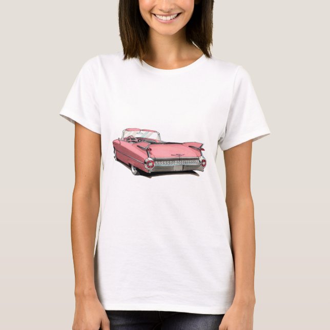 1959 Cadillac Pink Car T-Shirt (Front)