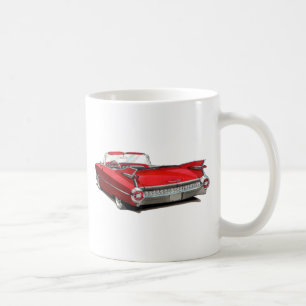 1959 Cadillac Red Car Coffee Mug