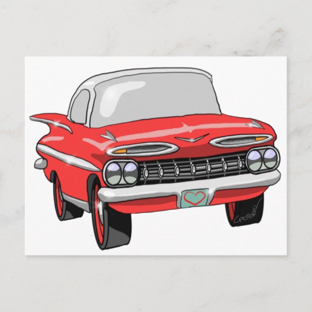 1959 Chevrolet Postcard (Front)