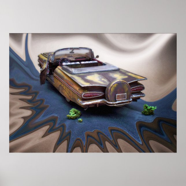 1959 Chevy Impala, junkyard Car, Classic car, art Poster (Front)