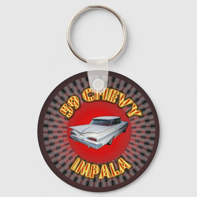 1959 Chevy Impala Keychain. Key Ring (Front)