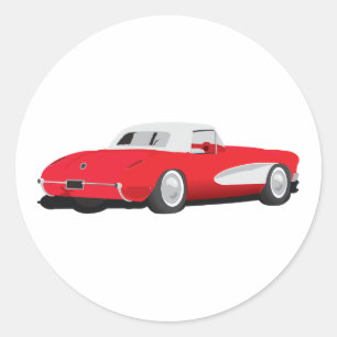 1959 Corvette Classic Round Sticker