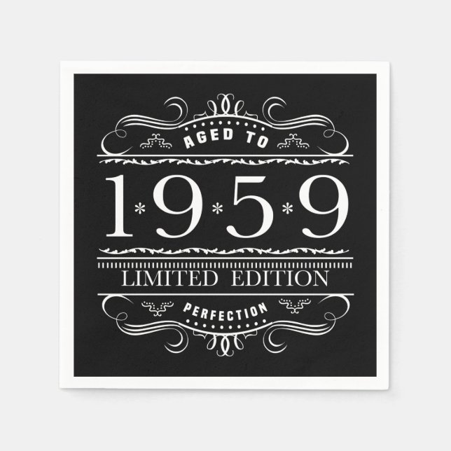 1959 Limited Edition Birthday Napkin (Front)