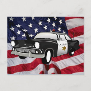 1959 retro state Police Postcard
