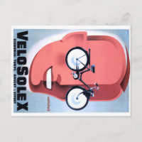 1959 Solex Powered Bicycle Advertising Poster