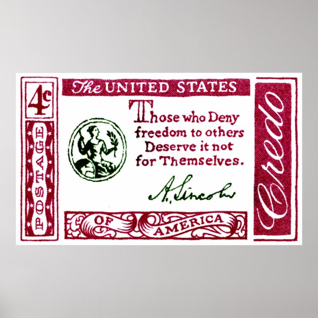 1960 Abraham Lincoln American Credo Poster (Front)