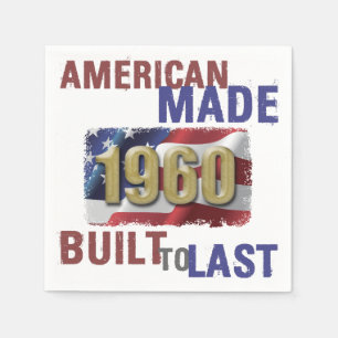 1960 American Made 60th Birthday Napkin