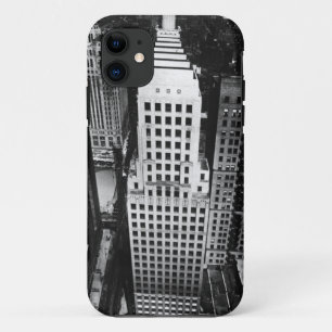 1960:  An aerial view of a Chicago skyscraper iPhone 11 Case
