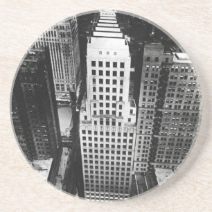 1960: An aerial view of a Chicago skyscraper Coaster