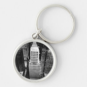 1960: An aerial view of a Chicago skyscraper Key Ring