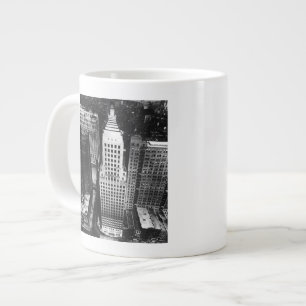1960: An aerial view of a Chicago skyscraper Large Coffee Mug