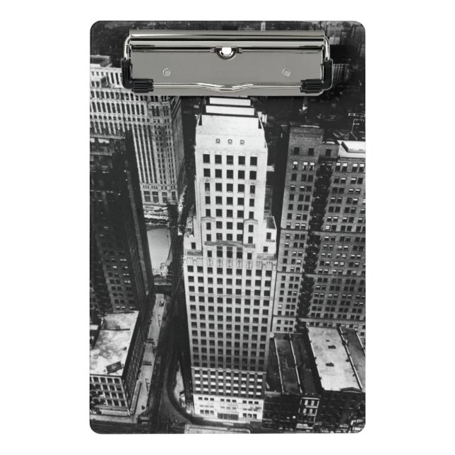 1960:  An aerial view of a Chicago skyscraper Mini Clipboard (Front)