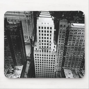 1960:  An aerial view of a Chicago skyscraper Mouse Pad