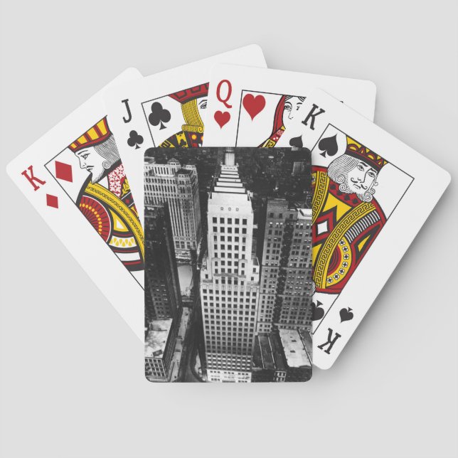 1960:  An aerial view of a Chicago skyscraper Playing Cards (Back)