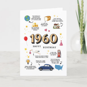 1960 Birthday Card For Dad or Mom
