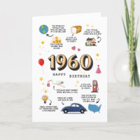 1960 Birthday Card For Dad or Mum