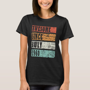 1960 Born In July Retro Idea 1 T-Shirt