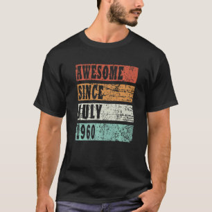 1960 Born In July Retro Idea T-Shirt