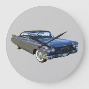 1960 Cadillac Luxury Car Large Clock