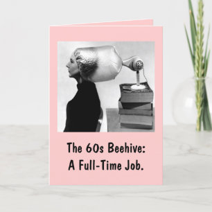 1960 Hairdo Greeting Card ~ Customise!