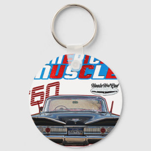 1960 Impala,Belair,Bel Air,Rockabilly,rusty,distre Key Ring