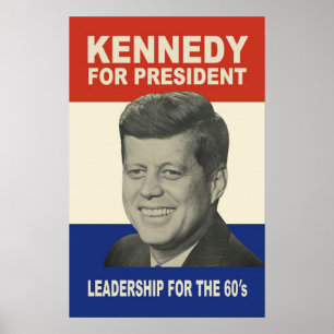 1960 Kennedy For President Poster (Up to 39 x 60!)