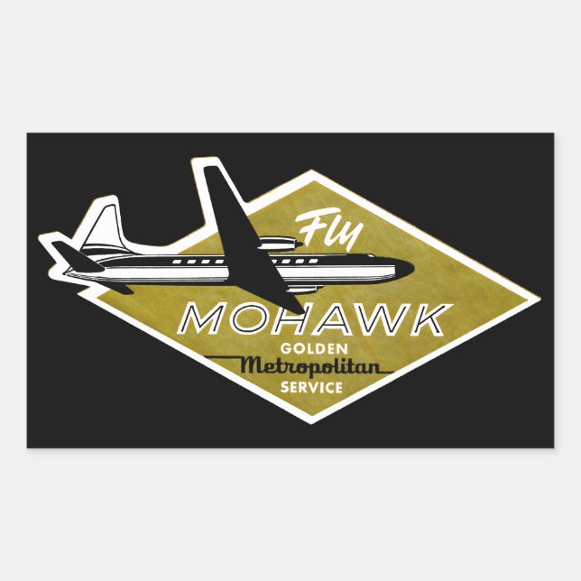 1960 Mohawk Airlines II Rectangular Sticker (Front)