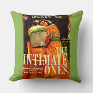 1960 pulp novel cover The Intimate Ones print Cushion