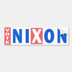 1960 Vote Nixon Vintage Bumper Sticker