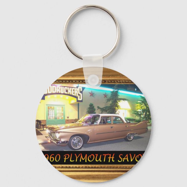 1960PlymouthWithFrameAndText2LG.JPG Key Ring (Front)