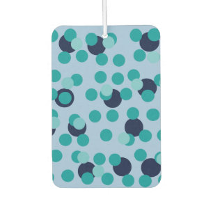 1960s-70s Pop Geometric Mid-Century Teal Bubbles Car Air Freshener