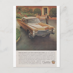 1960s Cadillac magazine advertisement Postcard