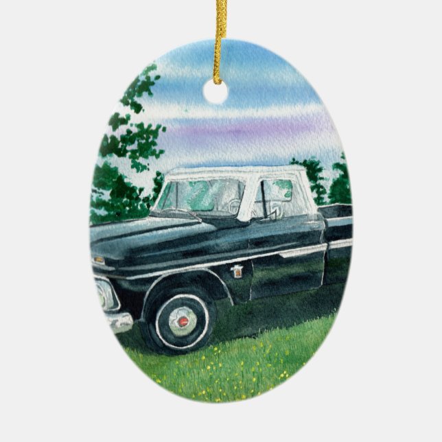 1960's Chevrolet Truck Ceramic Ornament (Front)