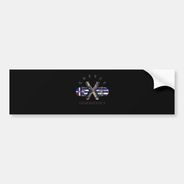 1960's Generation X Greece Skateboard Bumper Sticker (Front)