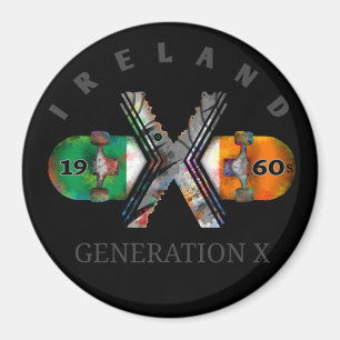 1960s Generation X Ireland Skateboard Magnet
