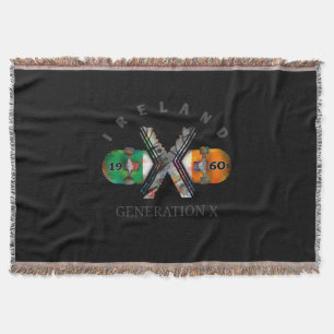 1960s Generation X Ireland Skateboard Throw Blanket
