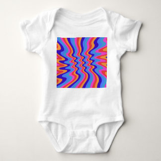 1960s Hippie Trippy Retro Wallpaper Baby Bodysuit